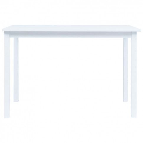 Stół Razel z drewna kauczkowego w kolorze białym