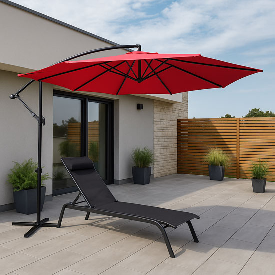 Wizaulziacja parasola ogrodowego Sunbrella