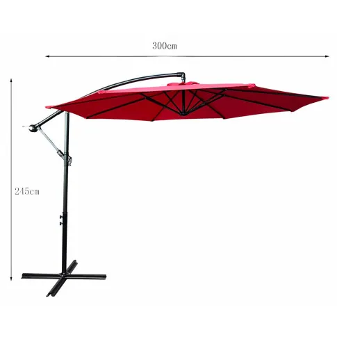 Czerwony parasol na taras i ogród  Sunbrella