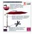 Parasol czerwony na taras Sunbrella
