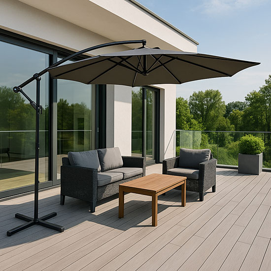 Wizaulziacja parasola ogrodowego Sunbrella