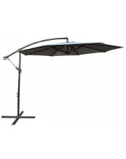 Szary okrągły parasol na taras - Sunbrella w sklepie Edinos.pl
