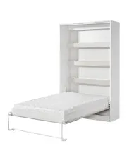 Nowoczesny pionowy półkotapczan biały + czarny - Ratisso 4X 120x200 w sklepie Edinos.pl