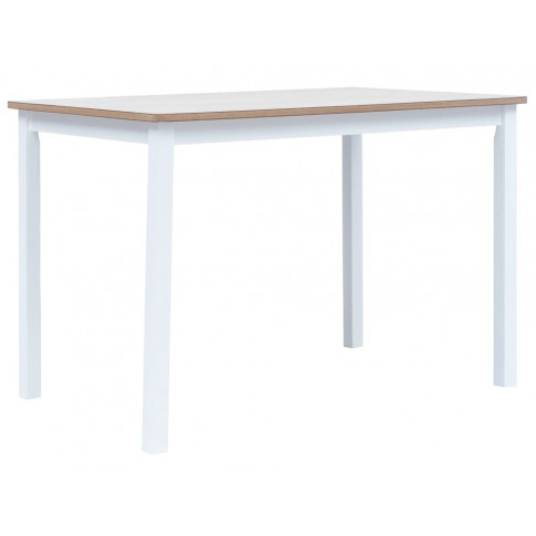 Biało brązowy stół z drewna kauczukowego – Razel