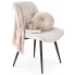 Kremowe nowoczesne krzesło pikowane  - Luresta