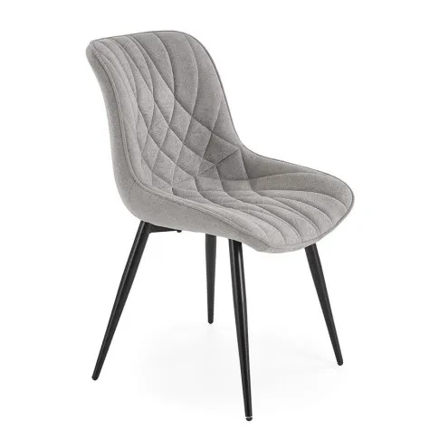 Popielate pikowane krzesło Luresta