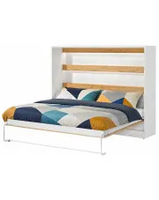 Otwierany półkotapczan dąb + czarny - Ratisso 5X 140x200 w sklepie Edinos.pl