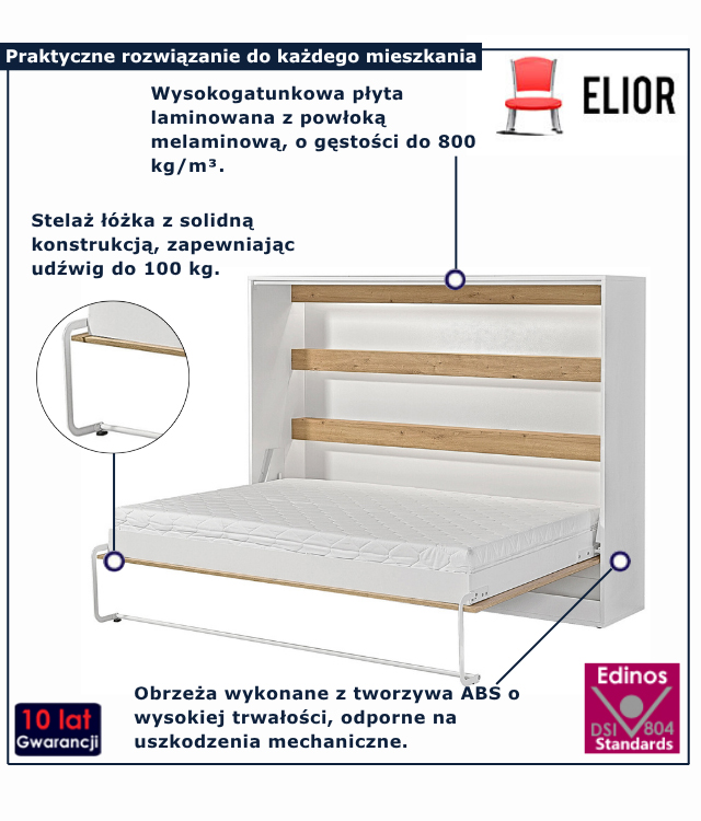  półkotapczan Ratisso 5X kolor dab +biały