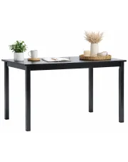 Czarny stół z drewna kauczukowego – Cortez w sklepie Edinos.pl