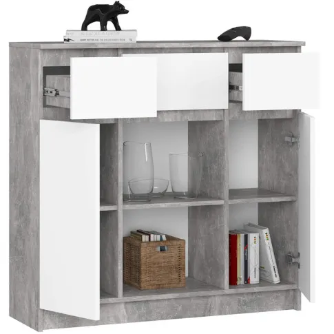 Komoda minimalistyczna beton biały Nuvo