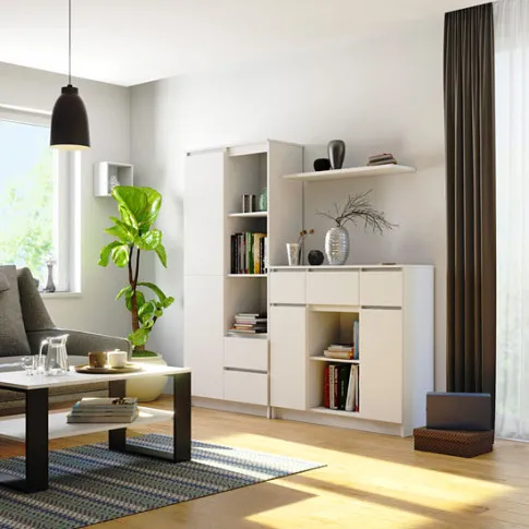 Wizualizacja komody nowoczesnej białej Nuvo