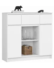 Biała minimalistyczna komoda do salonu - Nuvo w sklepie Edinos.pl