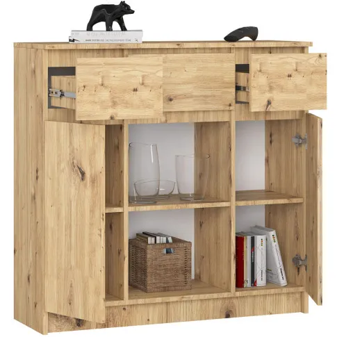 Komoda z szufladami do garderoby i salonu  dąb artisan Nuvo