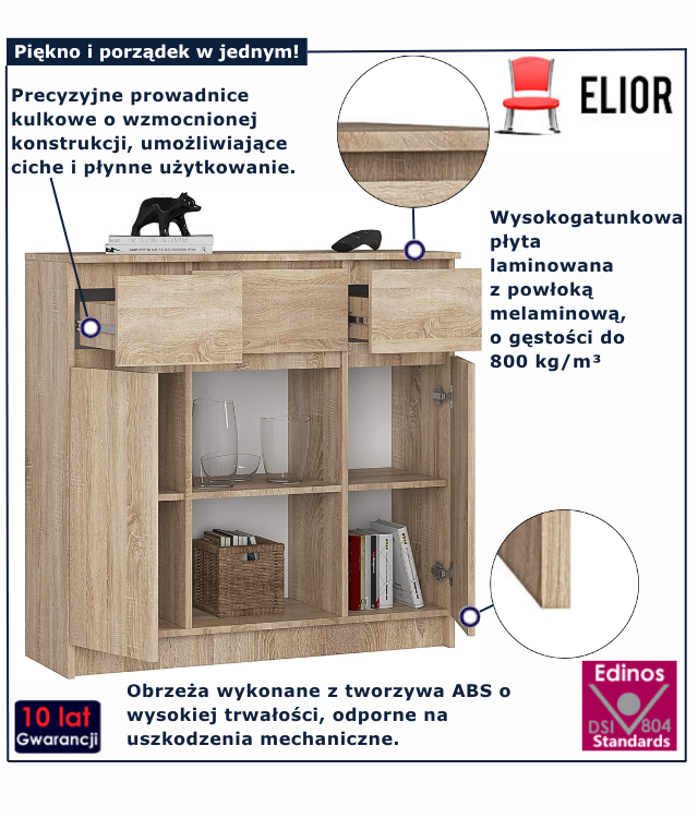 Komoda dąb sonoma Nuvo