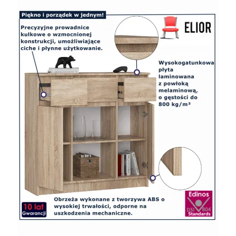 Komoda nowoczesna dąb sonoma  Nuvo