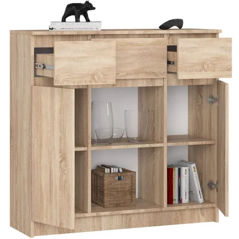 Minimalistyczna komoda z szufladami  dąb sonoma Nuvo