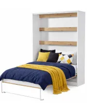 Pionowy półkotapczan dąb + czarny uchwyt - Ratisso 6X 160x200 w sklepie Edinos.pl