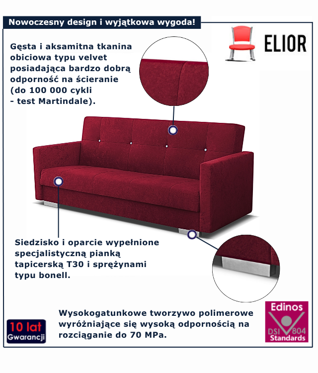 Wersalka rozkładana Hubb