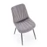 Popielate welurowe krzesło Sovira