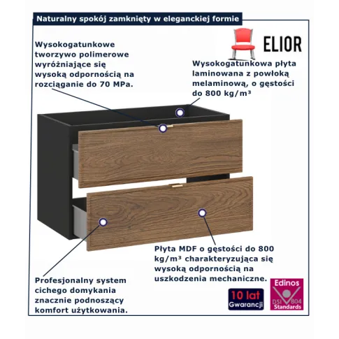 Wisząca szafka pod umywalkę Arvenax 4X 80 cm