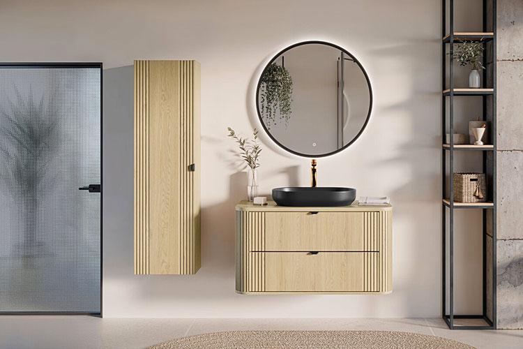 Nowoczesny zestaw mebli łazienkowych podwieszanych Nordre 