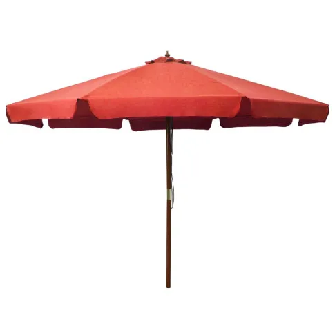 Zdjęcie produktu Parasol ogrodowy na drewnianym słupku terakota - Sorani.