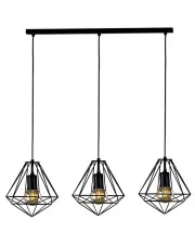 Czarna potrójna lampa wisząca - J100-Latimo w sklepie Edinos.pl