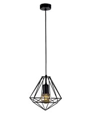 Czarna pojedyncza lampa wisząca - J101-Latimo w sklepie Edinos.pl