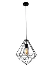 Czarna lampa wisząca pojedyncza - J103-Latimo w sklepie Edinos.pl