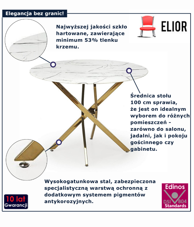 Stół okrągły Glow