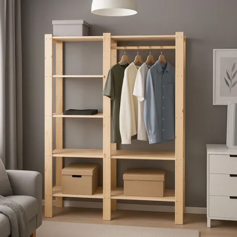 Wizualizacja regału do garderoby Rack