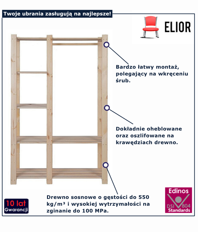 Regał drewniany Rack