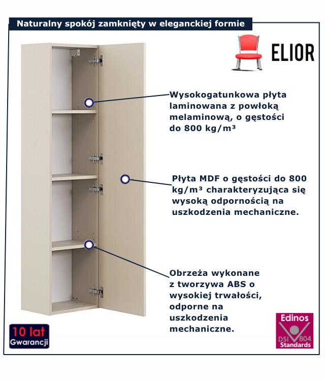 Wiszący kaszmirowy słupek łazienkowy Avenari 3X