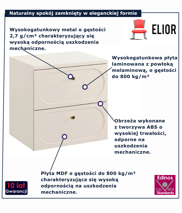 Kaszmirowa szafka pod umywalkę Avenari 5X 60 cm