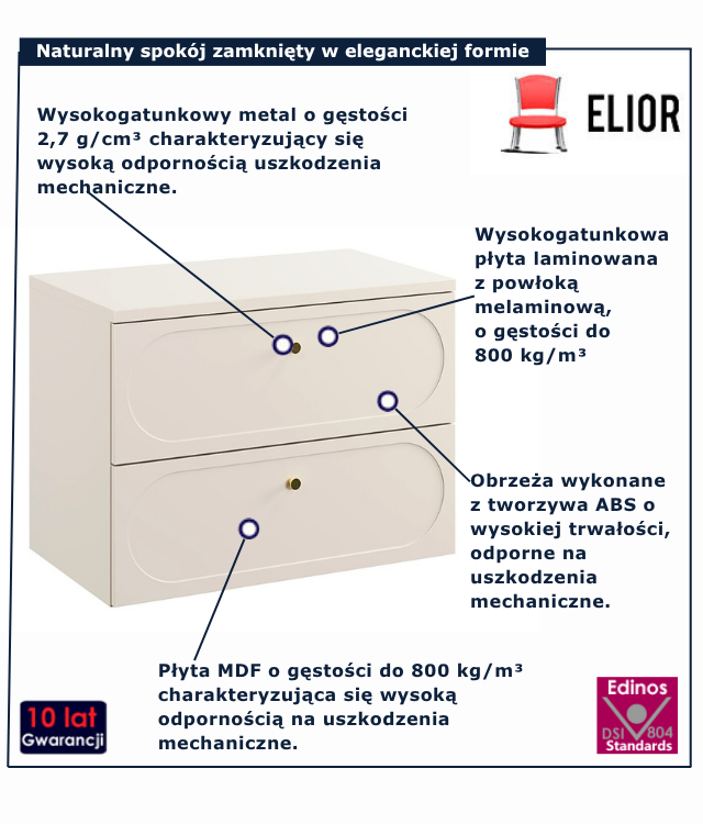Kaszmirowa szafka pod umywalkę Avenari 5X 80 cm