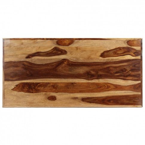 Szczegółowe zdjęcie nr 7 produktu Loftowy stół z drewna sheesham Kalis – brązowy 