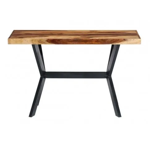 Szczegółowe zdjęcie nr 4 produktu Loftowy stół z drewna sheesham Glefro – brązowy