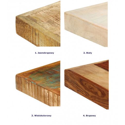 Zdjęcie stół loftowy z drewna sheesham Kalis brązowy - sklep Edinos.pl