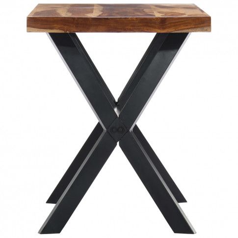 Szczegółowe zdjęcie nr 10 produktu Loftowy stół z drewna sheesham Kalis – brązowy 