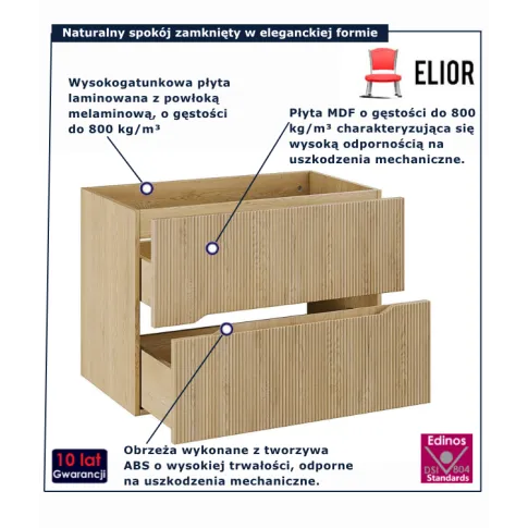 Skandynawska szafka łazienkowa Linesso 4X 80