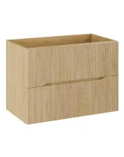 Wisząca szafka pod umywalkę dąb Cremona -  Linesso 4X 80 cm w sklepie Edinos.pl
