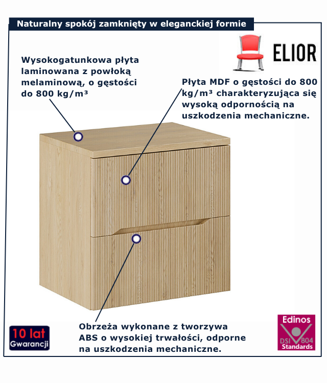 Szafka łazienkowa pod umywalkę Linesso 5X 60 cm dąb cremona