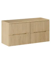 Szafka pod umywalkę z szufladami dąb Cremona -  Linesso 5X 120 cm w sklepie Edinos.pl