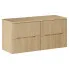 Szafka pod umywalkę z szufladami dąb Cremona -  Linesso 5X 120 cm