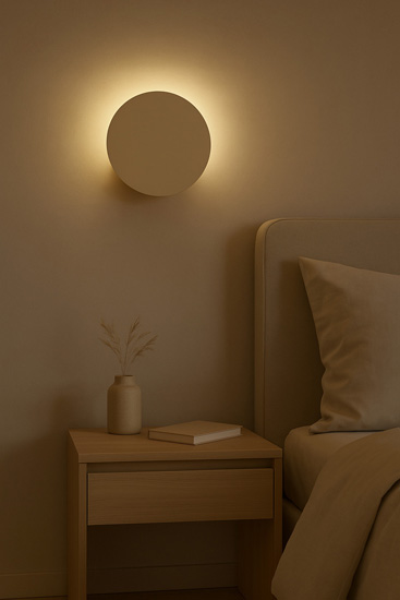 Czarny metalowy kinkiet koło J106-Fisel