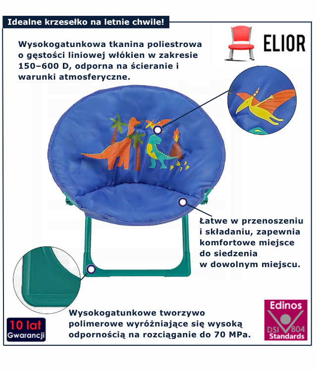 krzesło niebieskie Flao