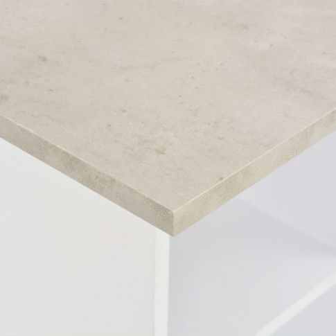 Szczegółowe zdjęcie nr 7 produktu Stolik barowy kuchenny Kira – biało-betonowy