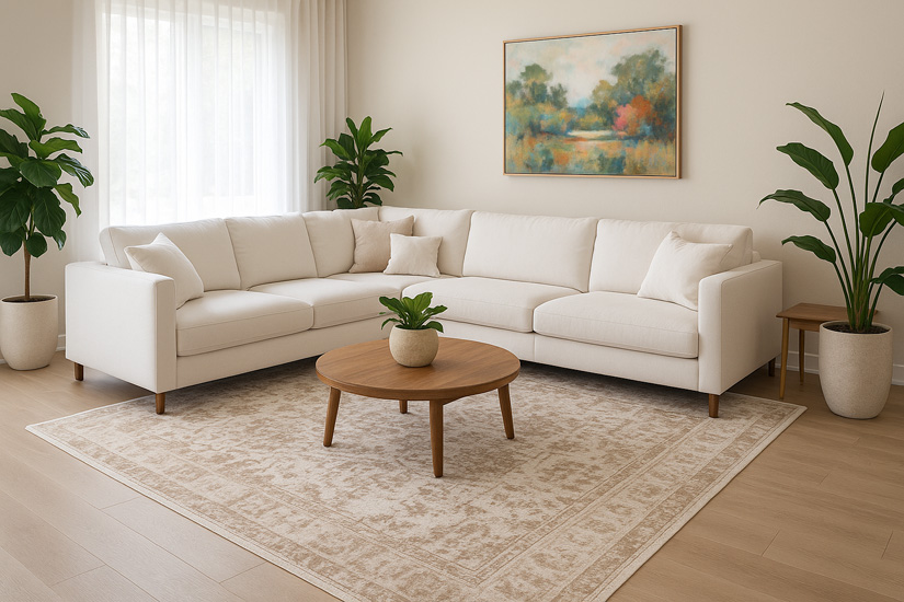 Biało-beżowy dywan do salonu Winture 4X