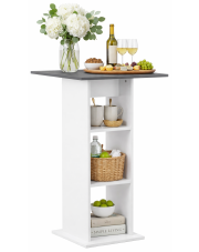 Stolik barowy kuchenny Sawnos – biało-szary w sklepie Edinos.pl