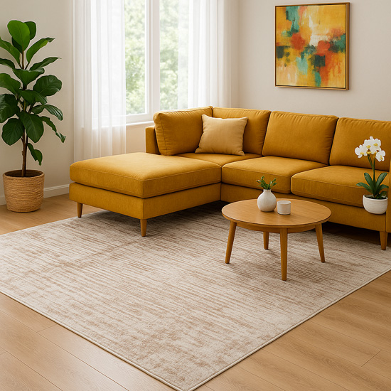 Beżowo-biały dywan do salonu Kalin 8X